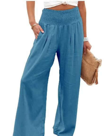 Cotton Linen Slim Fit Trousers