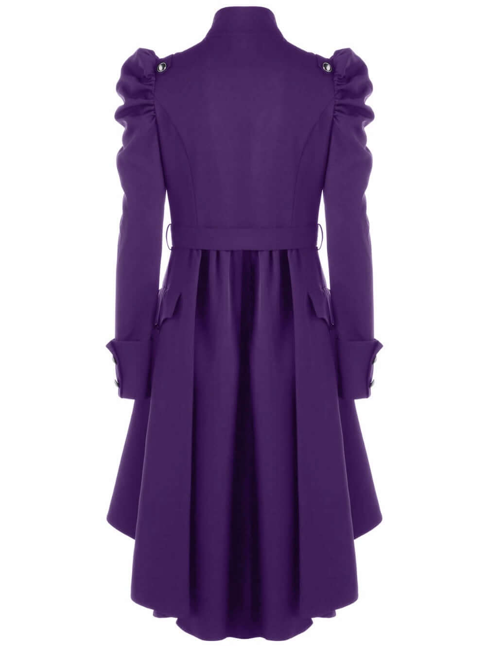 Women's Retro Midi Jacket with Standing Collar