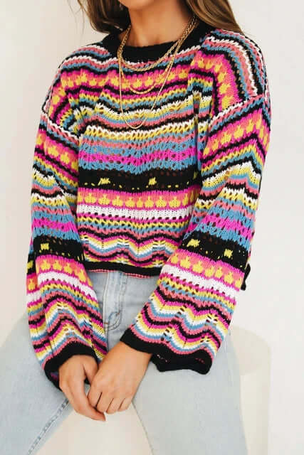Women's Loose Stitch Knitted Jumper