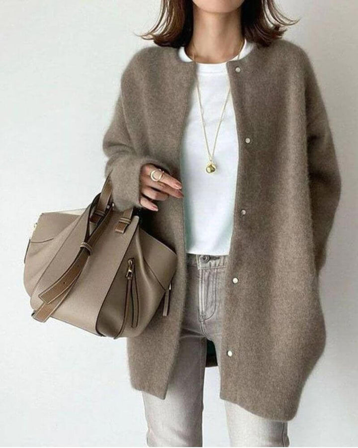 Women's Soft Knitted Cardigan - Warm Open Front
