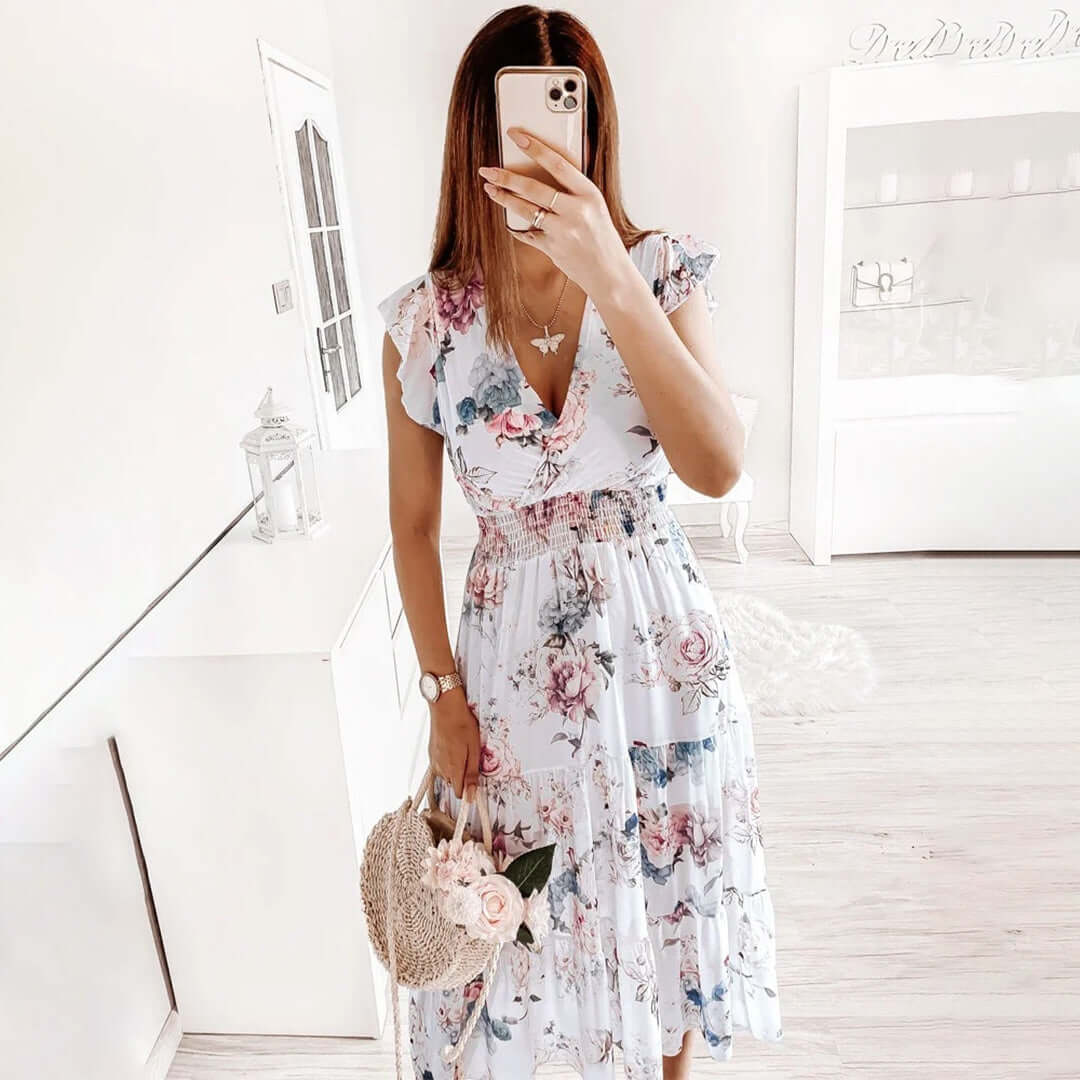 Elegant Midi Dress - Festive Occasions