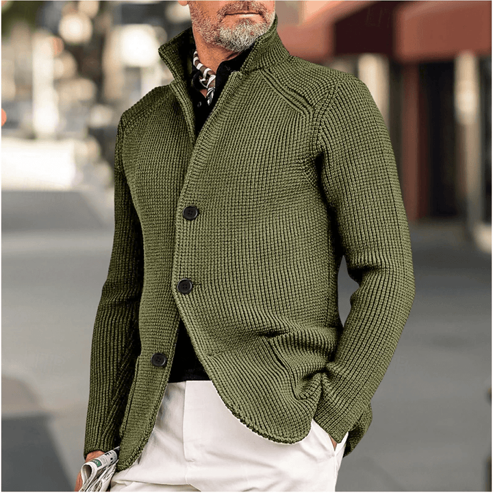 Knit Cotton Cardigan Sweater
