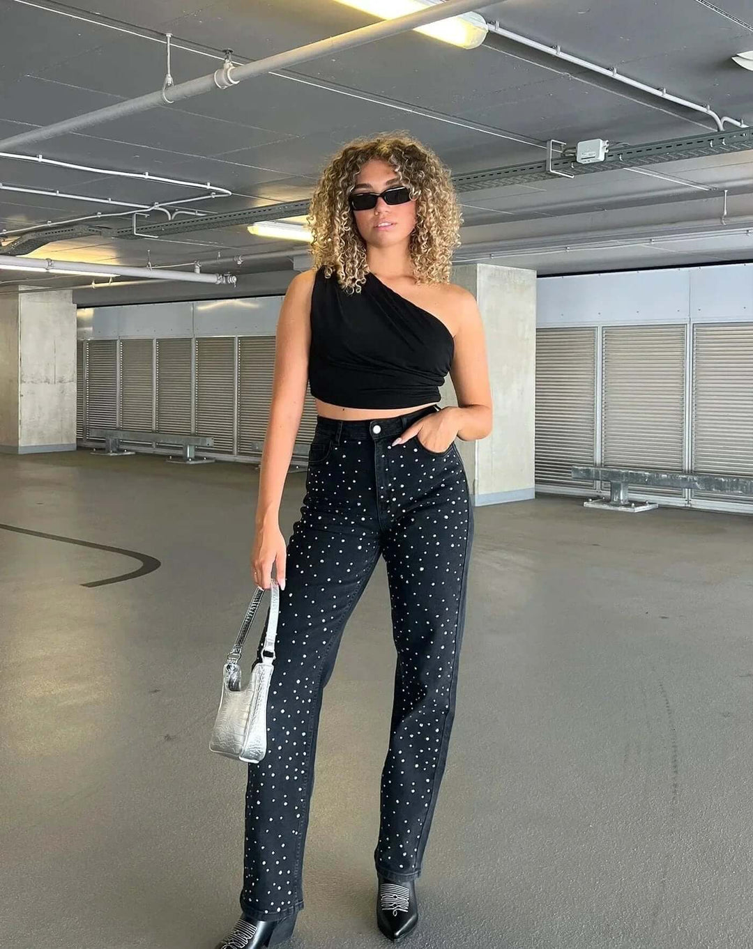 Women's Embellished Straight Leg Jeans