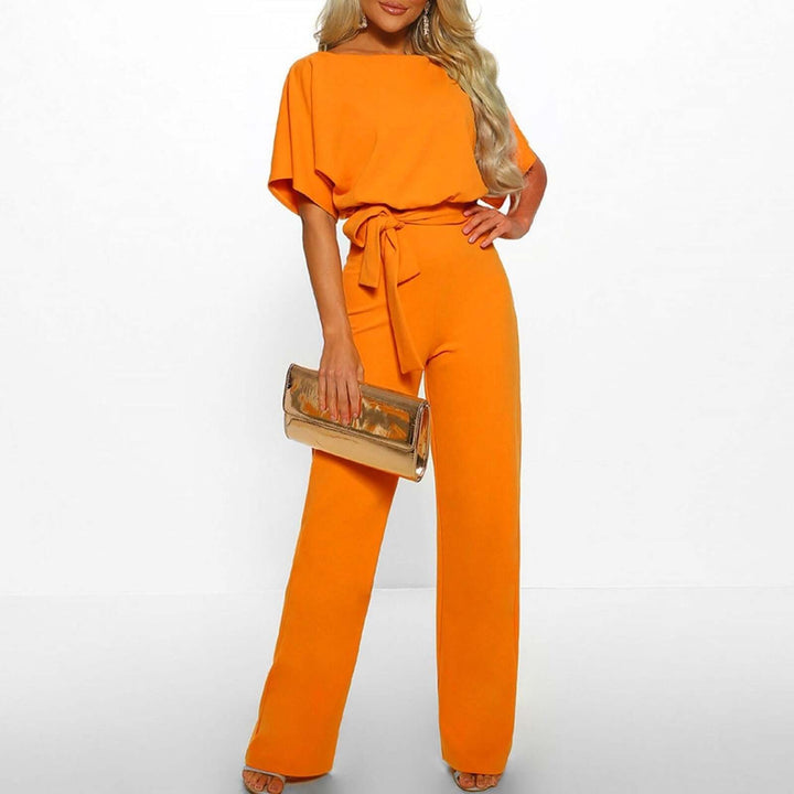 Elegant Women's Belted Jumpsuit