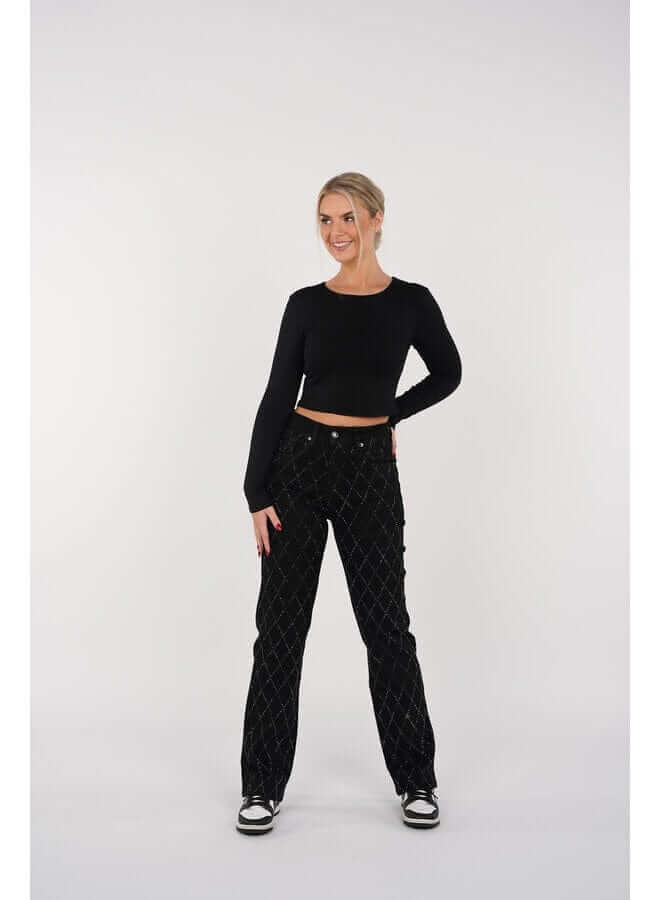 Women's Straight Leg Diamond Jeans