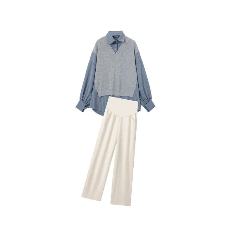 Women's Loose Midi Top & Wide Leg Pants Set