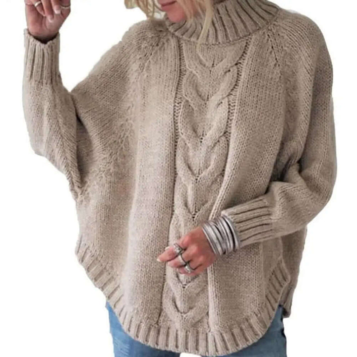 Women's Loose Knitted Turtleneck Winter Sweater