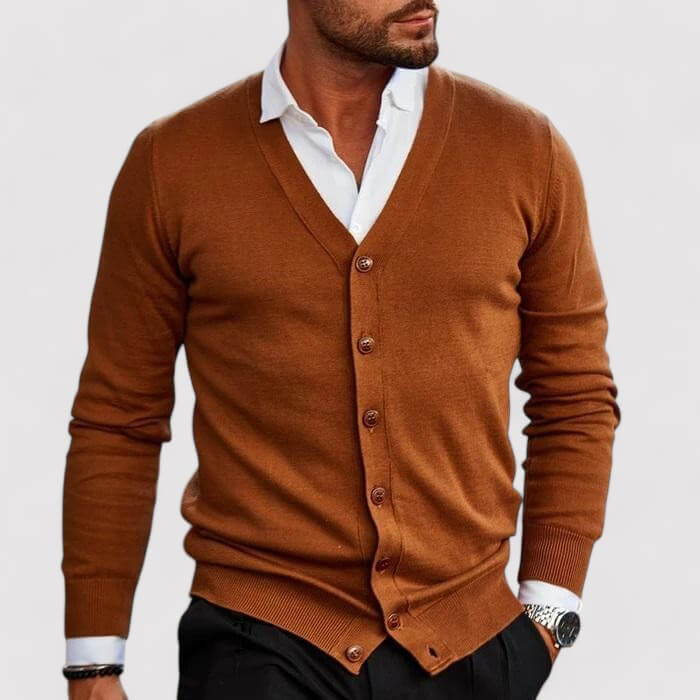 Men's Knitted Cardigan Sweater