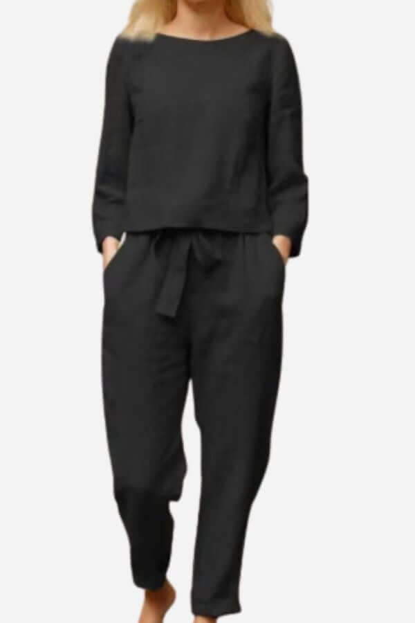 Long Sleeve Top & Slim-Fit Trousers