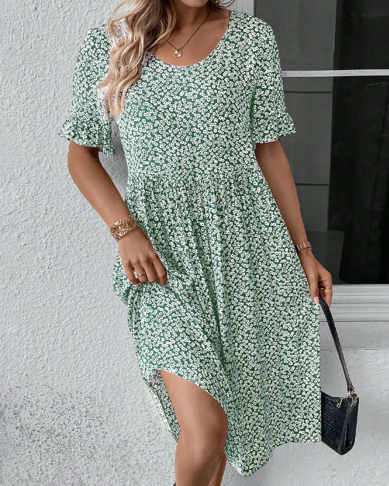 Floral Pattern Dress - Breathable & Lightweight