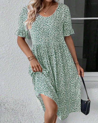 Floral Pattern Dress - Breathable & Lightweight
