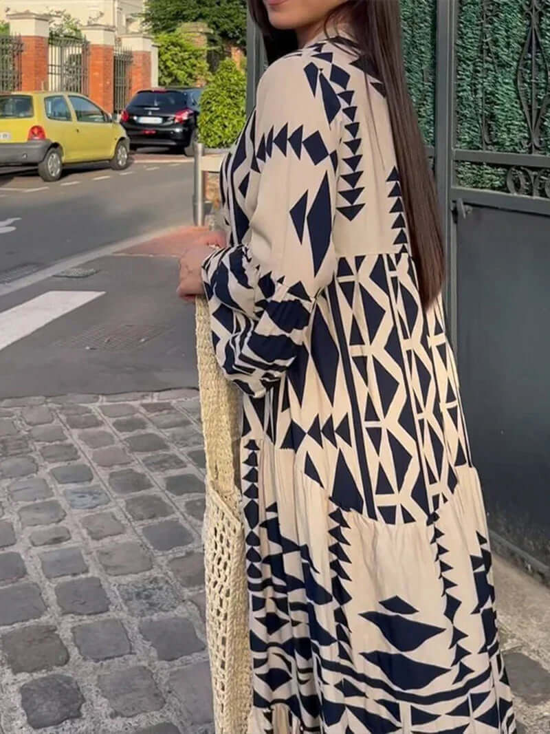 Women's Geometric Maxi Dress