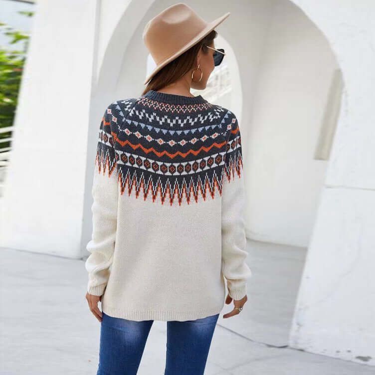 Women's Knitted Long Sleeve Sweater