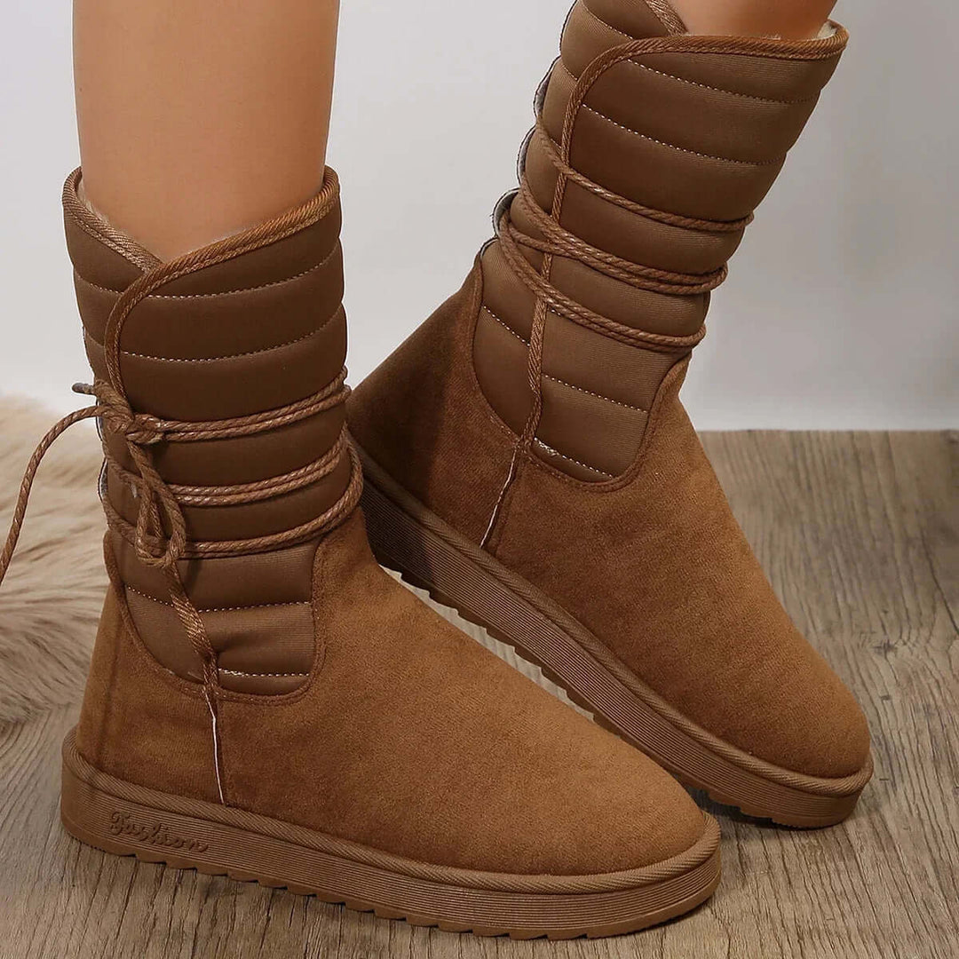 Women's Fur Lined Lace-Up Winter Boots
