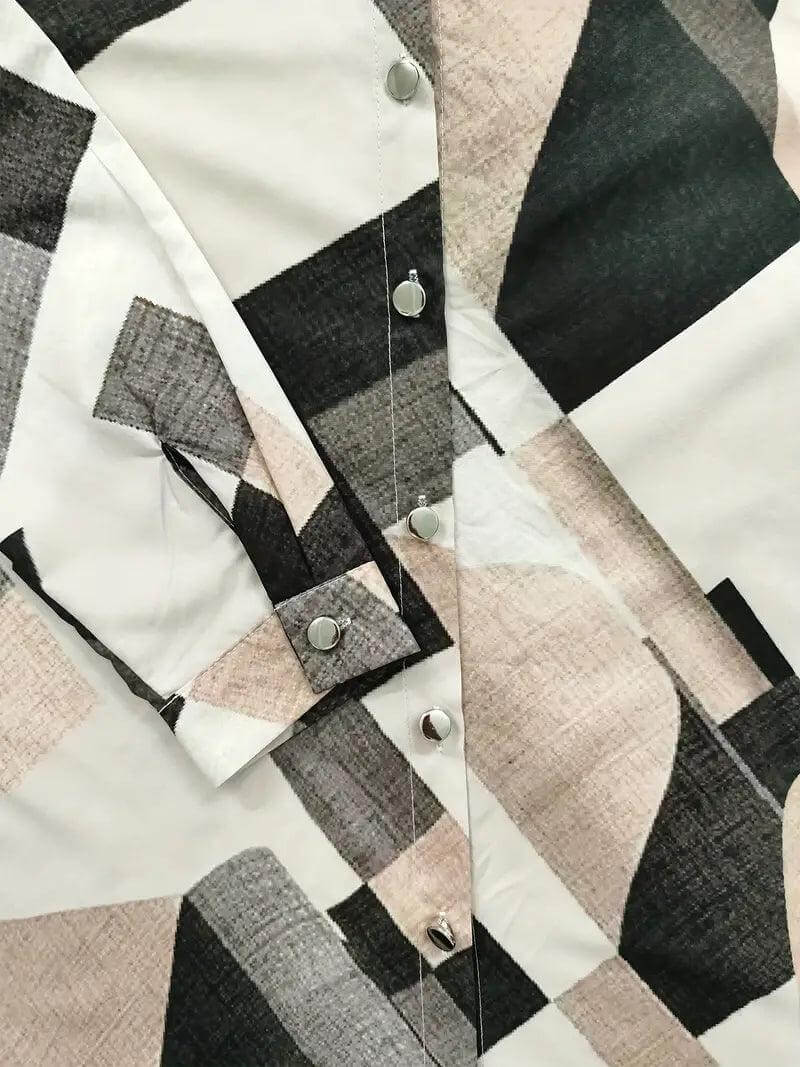 Women's Floral Plaid Button-Up Shirt