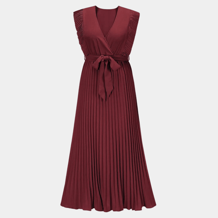 Elegant Long Dress with V-Neck