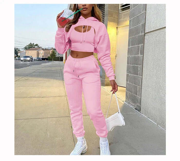Women's 3-Piece Fleece Jogging Set
