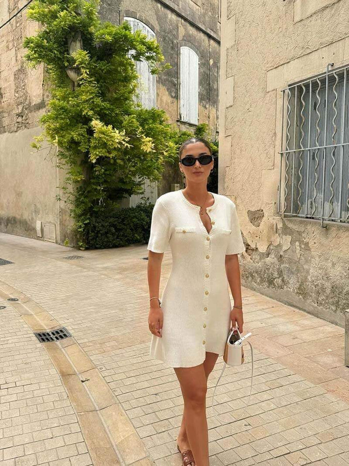 Women's Knitted Button-Down Dress