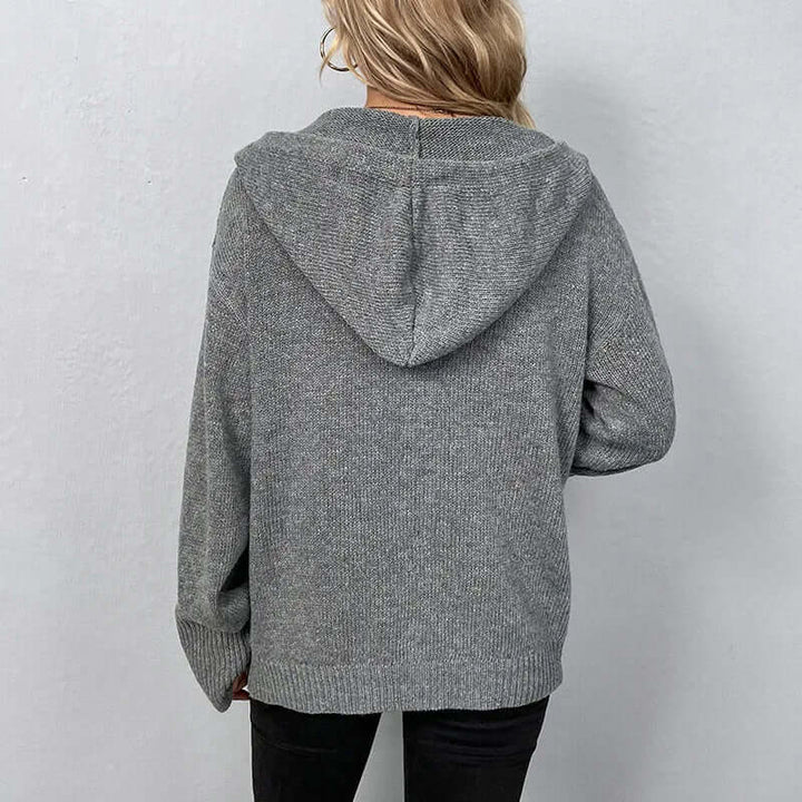 Women's Hooded Knitted Cardigan