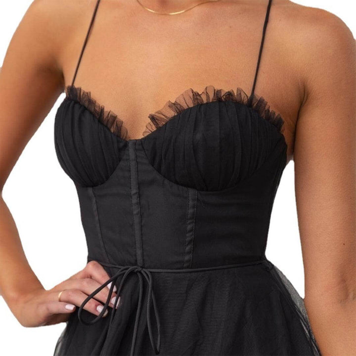 Women's Mesh Midi Evening Dress