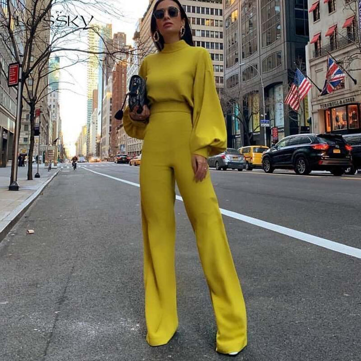 Slim Fit Long Sleeve Jumpsuit