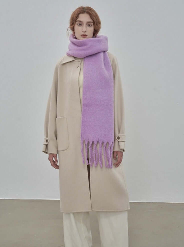 Oversized Solid Colour Winter Scarf