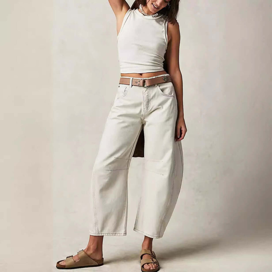 Women's High-Waisted Wide Leg Jeans