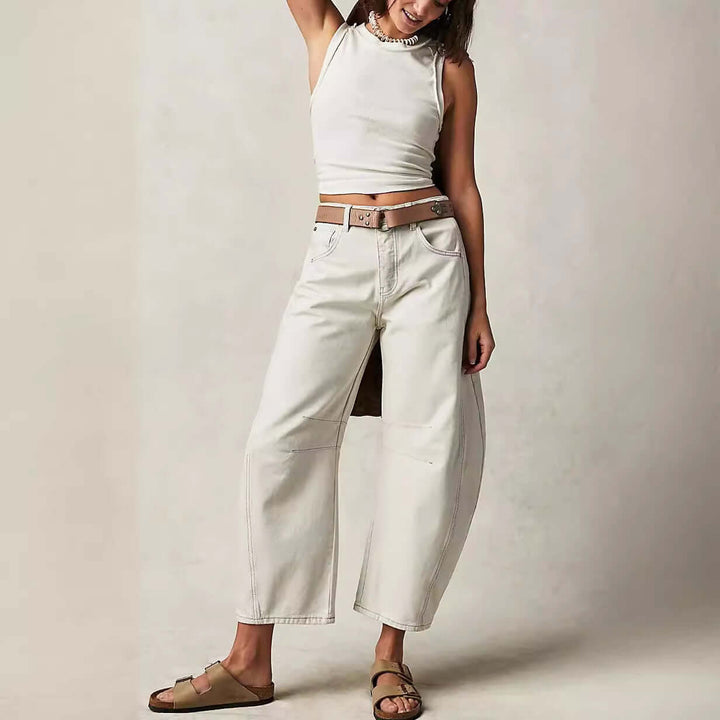 Women's High-Waisted Wide Leg Jeans