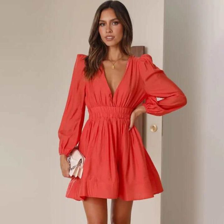 Elegant Pleated Mini Dress