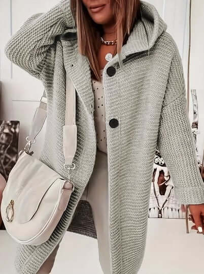 Women's Loose Hooded Cardigan