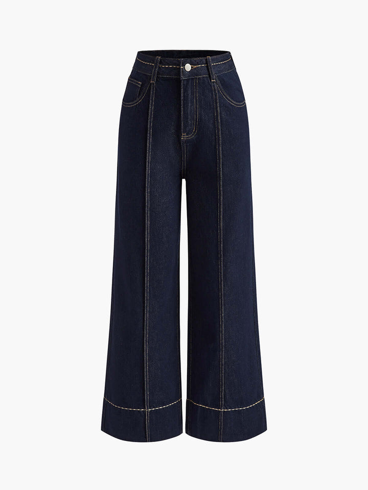 Women's High-Waisted Wide Leg Jeans