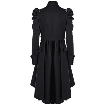 Women's Retro Midi Jacket with Standing Collar
