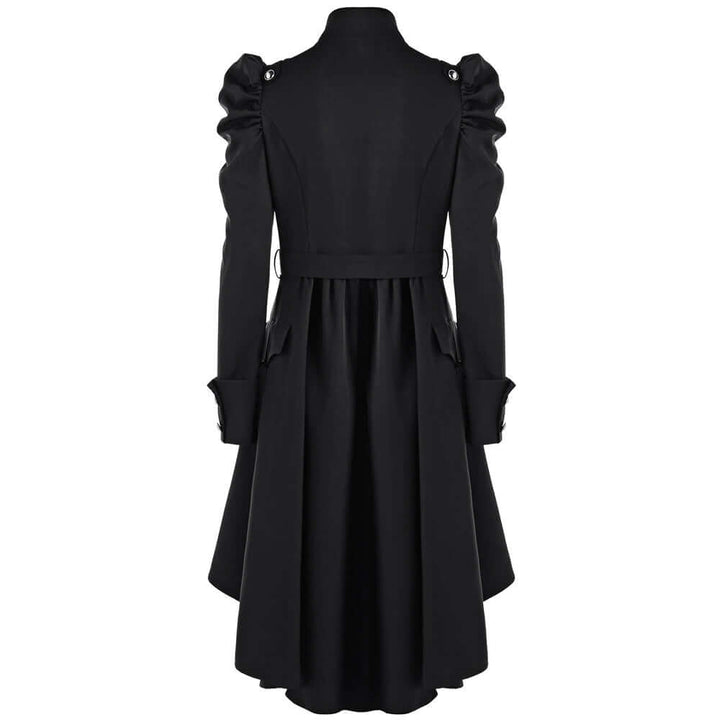 Women's Retro Midi Jacket with Standing Collar