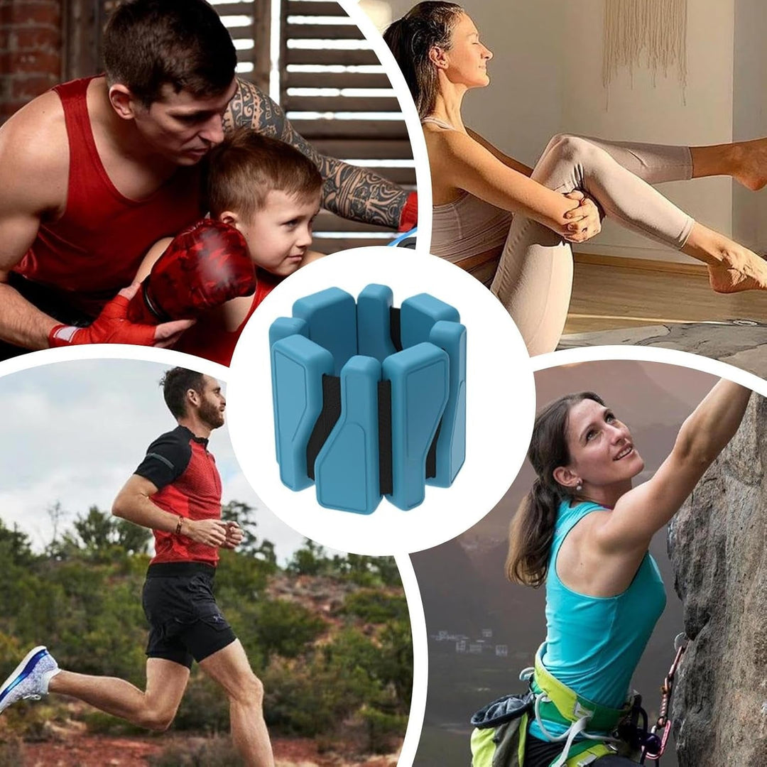 "Adjustable silicone wrist and ankle weights for women, sleek and stylish design, wearable as fitness bracelets."