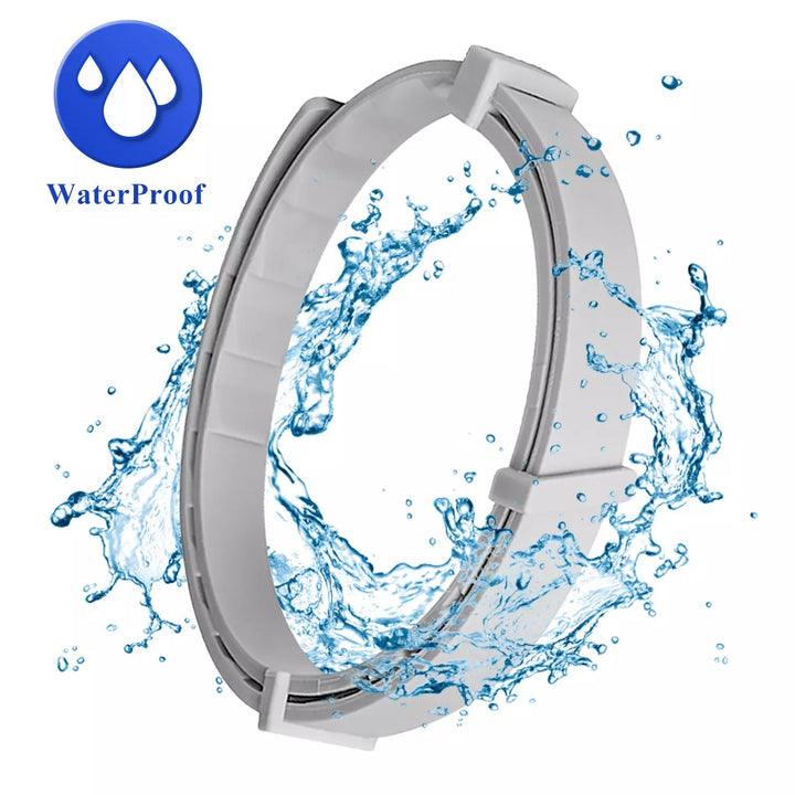 "Adjustable waterproof flea and tick collar for cats and dogs, featuring natural essential oils and eco-friendly design."