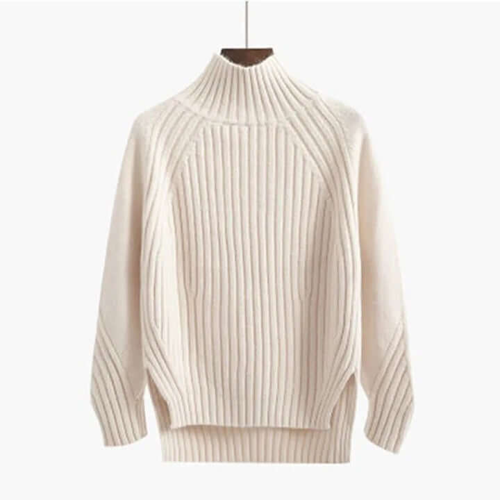 Women's Casual Half Turtleneck Knitted Sweater