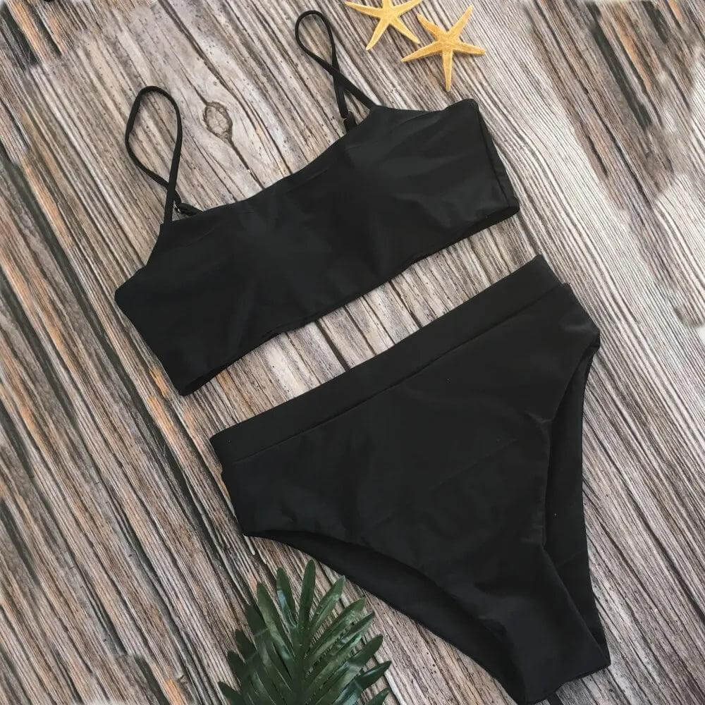 High-Waisted Padded Bikini Set