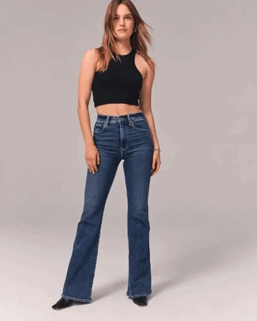 Women's Flared High-Waisted Jeans