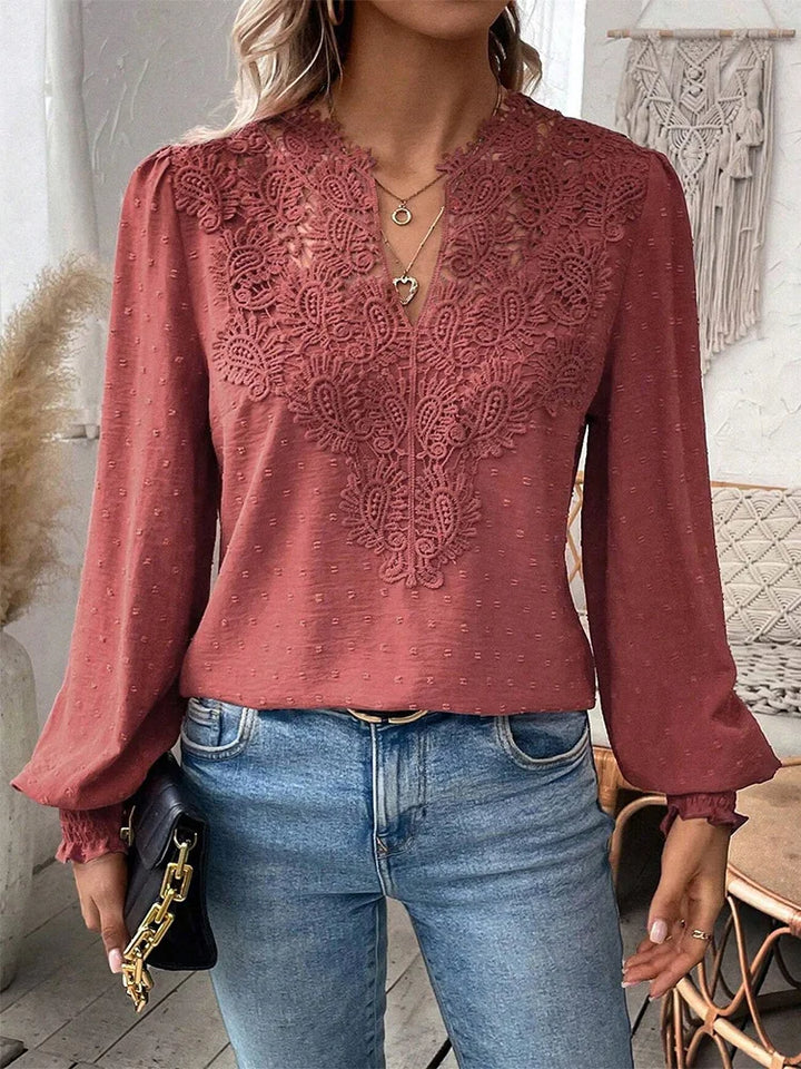 Airy women's summer lightweight blouse, chic design with flattering silhouette, perfect for casual or office wear.