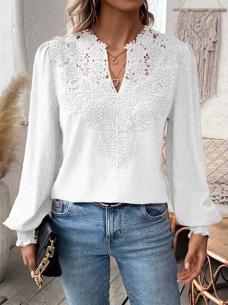 Airy women's summer lightweight blouse, chic design with flattering silhouette, perfect for casual or office wear.