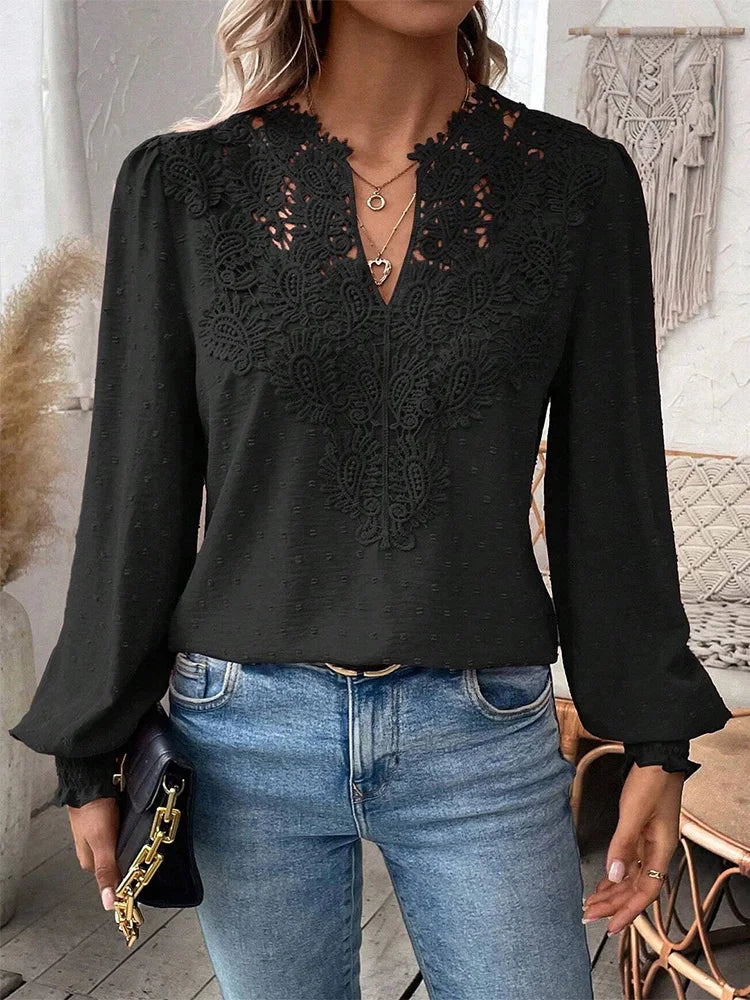 Airy women's summer lightweight blouse, chic design with flattering silhouette, perfect for casual or office wear.