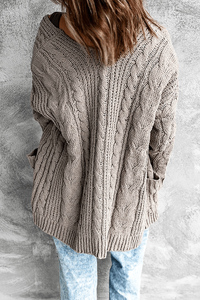 Women's Casual Loose Fit Top with Slit Pockets