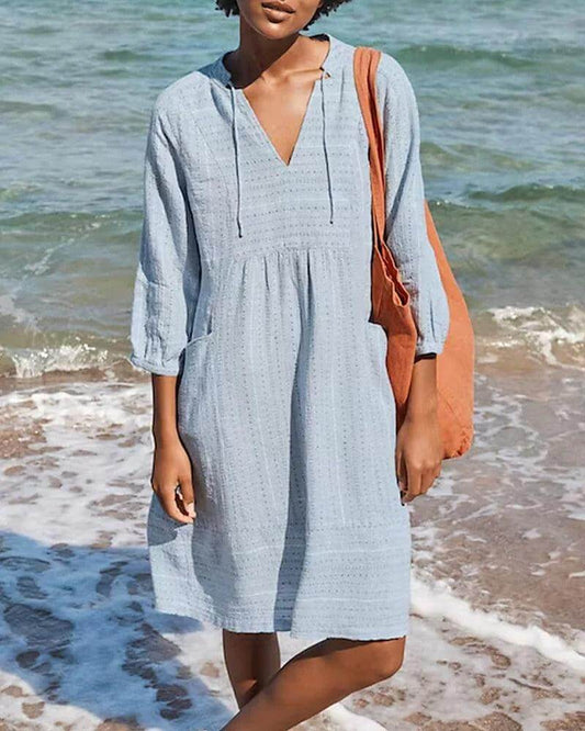 Women's Longline Button-Down Shirt Dress