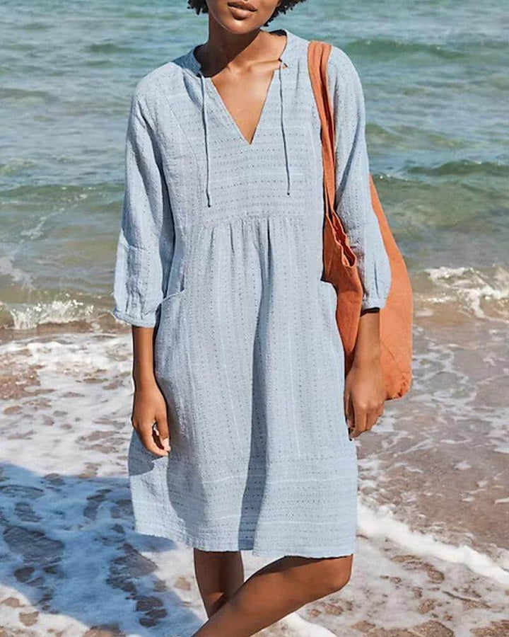 Women's Longline Button-Down Shirt Dress