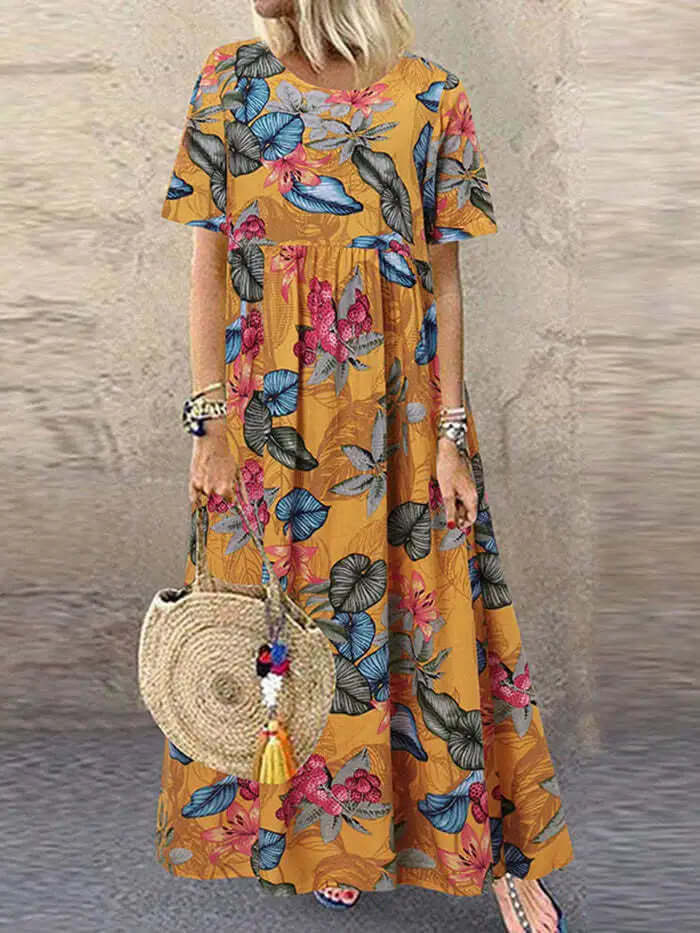 Floral Maxi Summer Boho Dress