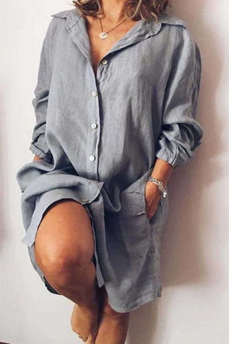Women's Long Sleeve Shirt Dress