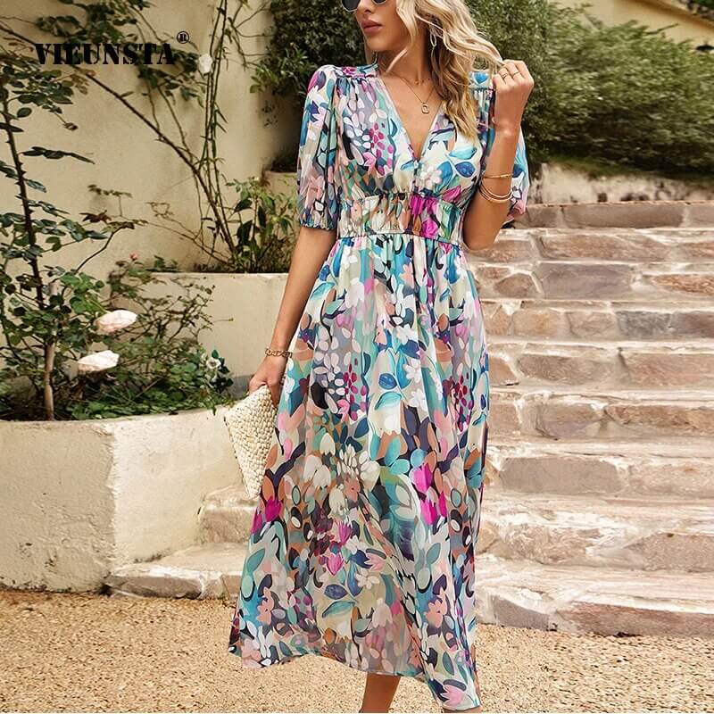 Casual Cotton Midi Summer Dress