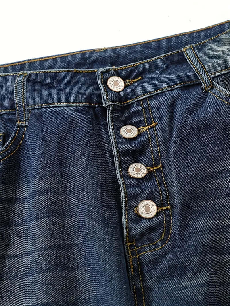 Women's High-Waisted Loose Denim Jeans