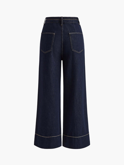 Women's High-Waisted Wide Leg Jeans