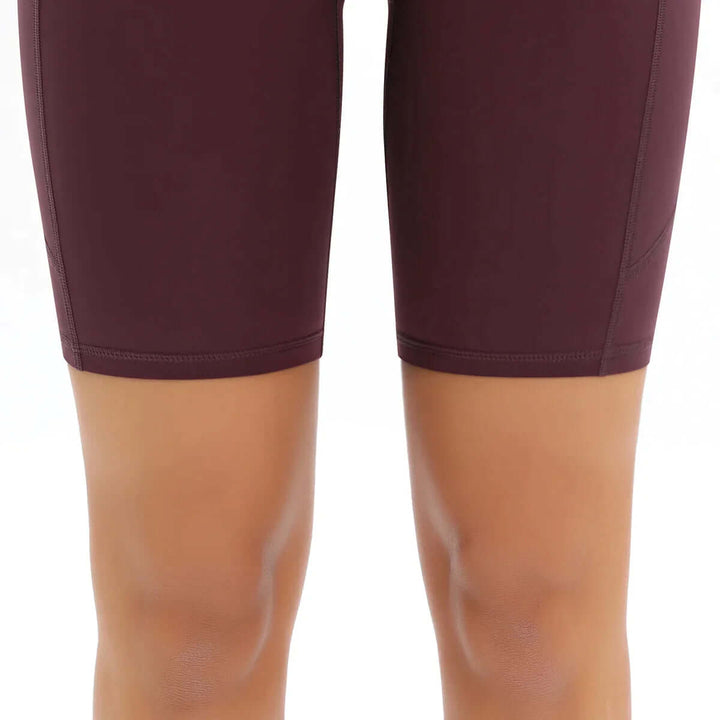 Women's High-Waisted Fitness Shorts with Pocket